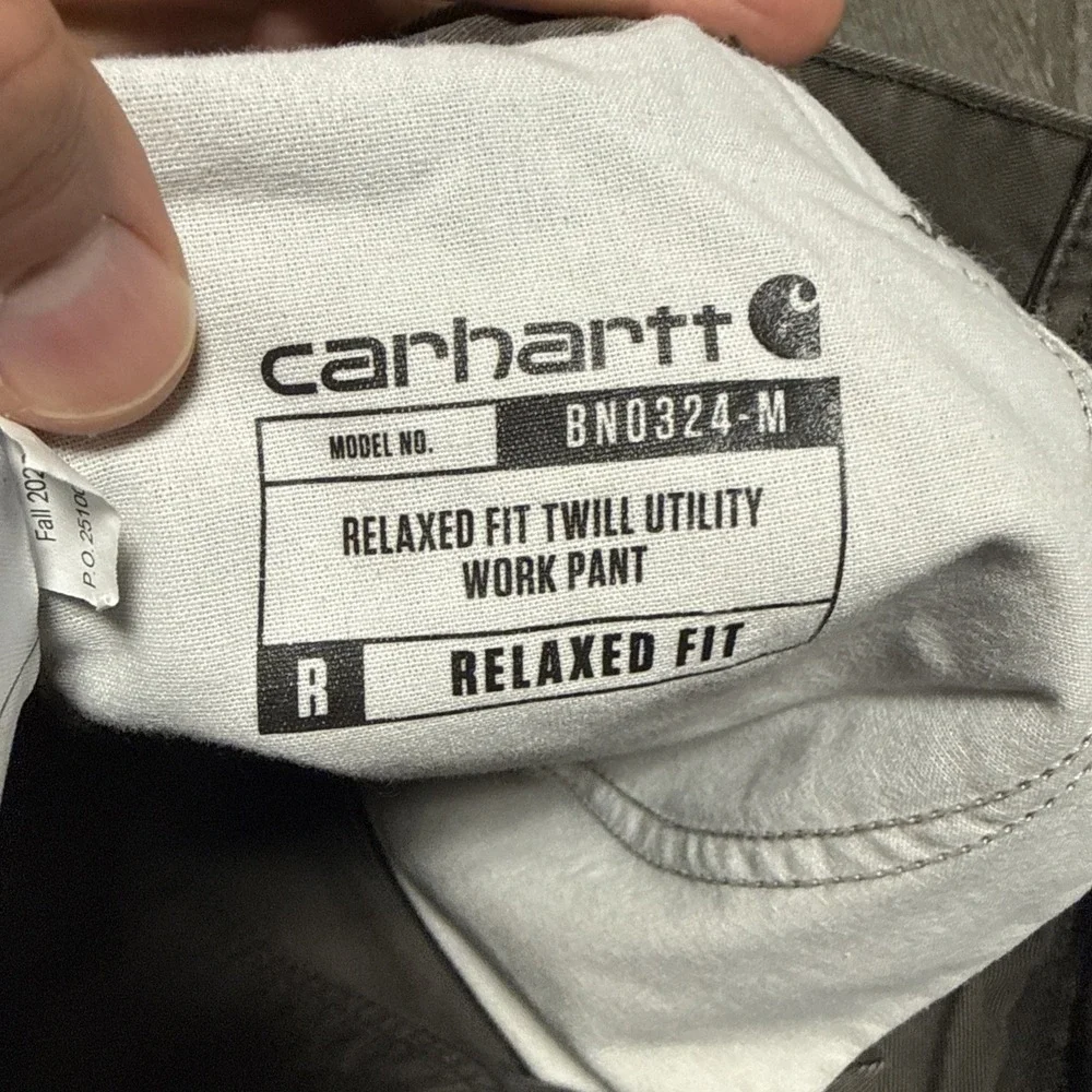 Carhartt Utility Work Pant Men 36x32 Brown Relaxed Fit Canvas Carpenter BN0324-M